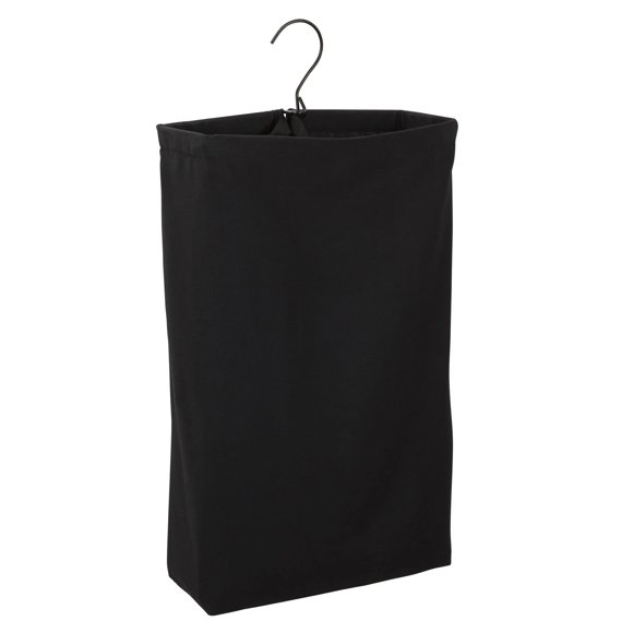 Bolsa de lavandería para colgar en la puerta Household Essentials negra