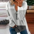 thumbnail image 2 of BLVB Women's Casual Color Block Sweatshirts Long Sleeve Half Zipper Loose Lightweight Pullover Tops Fall Clothes, 2 of 5