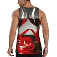 thumbnail image 3 of Gaeub Red Wine Rose Men's Athletic Tank Top, Workout Sleeveless Shirts, Running Tank Tops for Gym, Running, Training - X-Large, 3 of 9