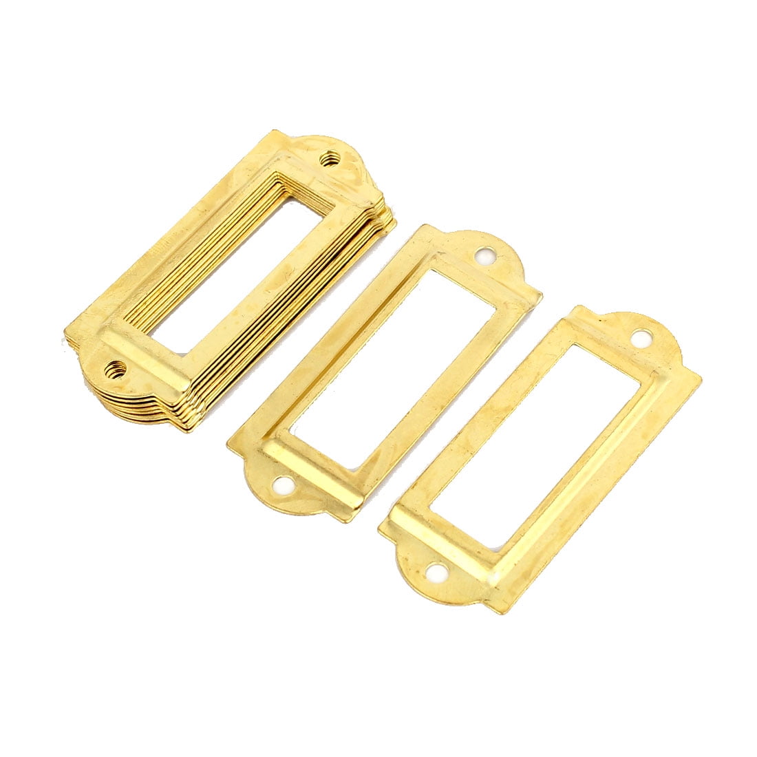 Post Office File Drawer Label Tag Name Card Holder Bronze Tone 30pcs