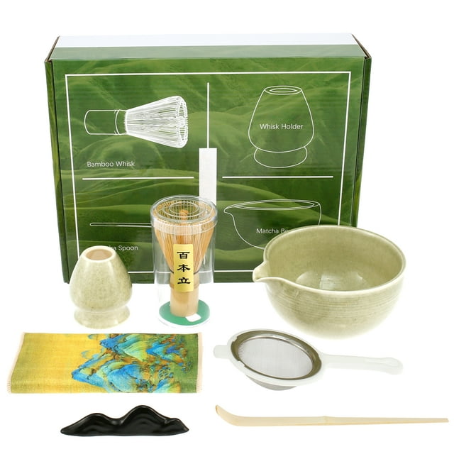 Wekvgz 14Pcs Matcha Kit Professional Matcha Whisk Set Complete Matcha Set Japanese Tea Set Elegant Matcha Starter Kit Basic Matcha Making Kit for Matcha Making