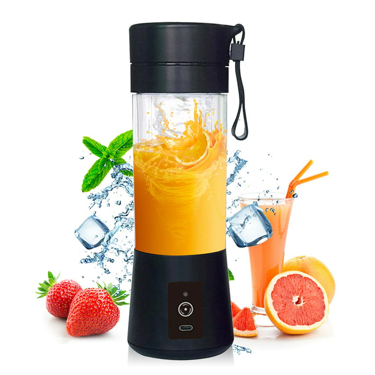 Portable Personal Small Blenders for Smoothies: Mini Electric Juice Smoothy  Maker with 13 Oz, Rechargeable Cordless Fruit Ice Crusher, for Travel