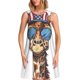 thumbnail image 1 of Easygdp American Giraffe Style para Vestido Transpirable de Mujer, Vestido Suelto de Manga Corta con Pliegues y Bolsillos para el Verano, 1 of 7