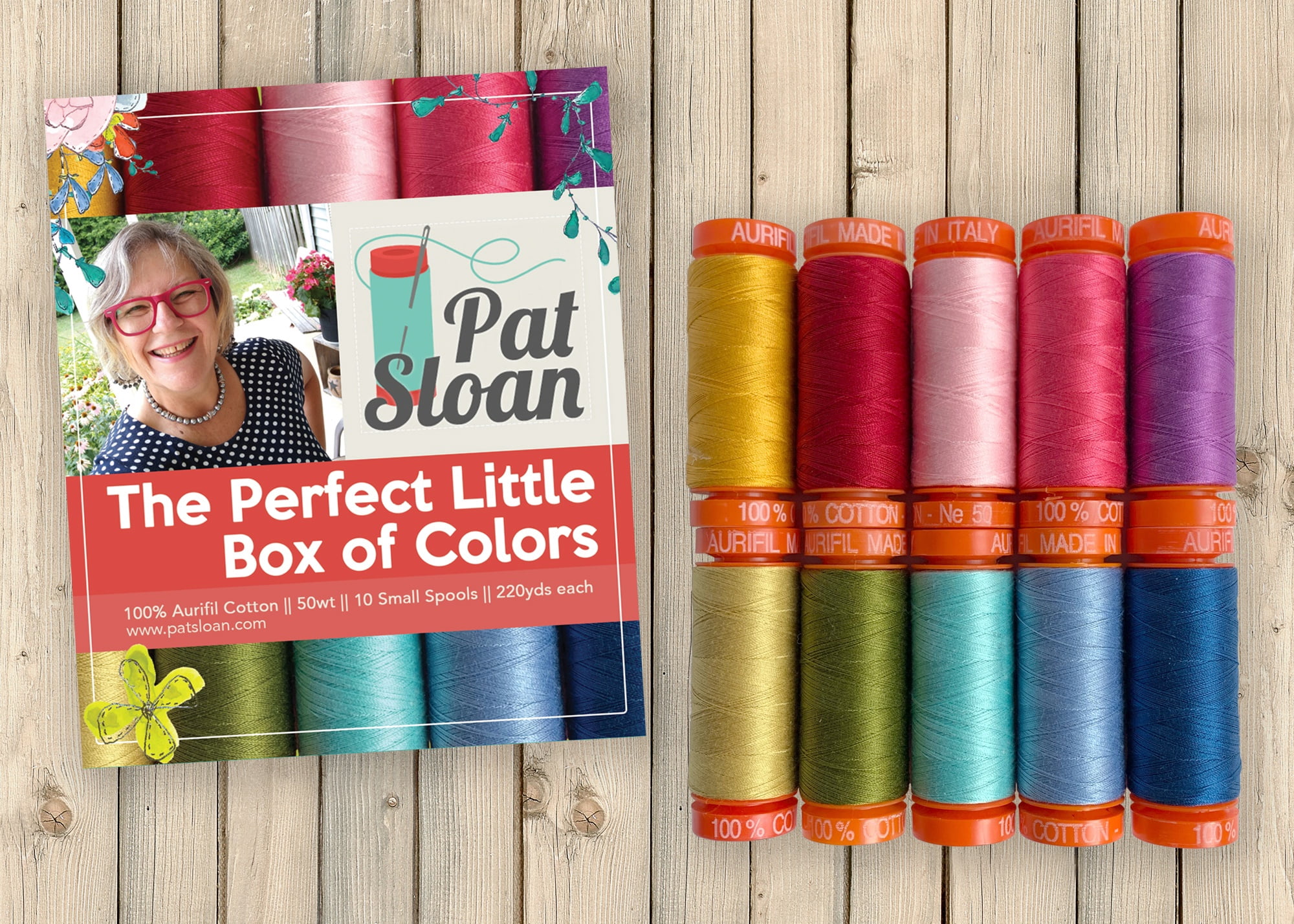 Aurifil Designer Thread Collection-The Perfect Box Of Colors By Pat Sloan