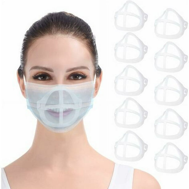 3D Mask Holder 10Piece Clear Mask Internal support frame prevents