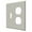 Brushed Nickel, variant on Deltana Swp4762 Modern Architectural 2 Gang Wall Switch Plate - Bronze