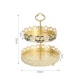 thumbnail image 2 of Nordic Texture Storage Tray Double Tier Organizer Fruit Snack Storage Hollow Out Decor Love, 2 of 9