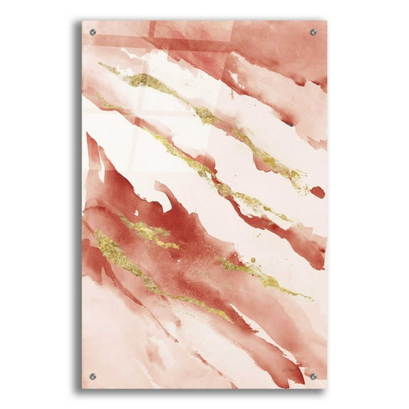 Epic Art 'Drift V2 Red' by Mike Schick, Acrylic Glass Wall Art, 24"x36"