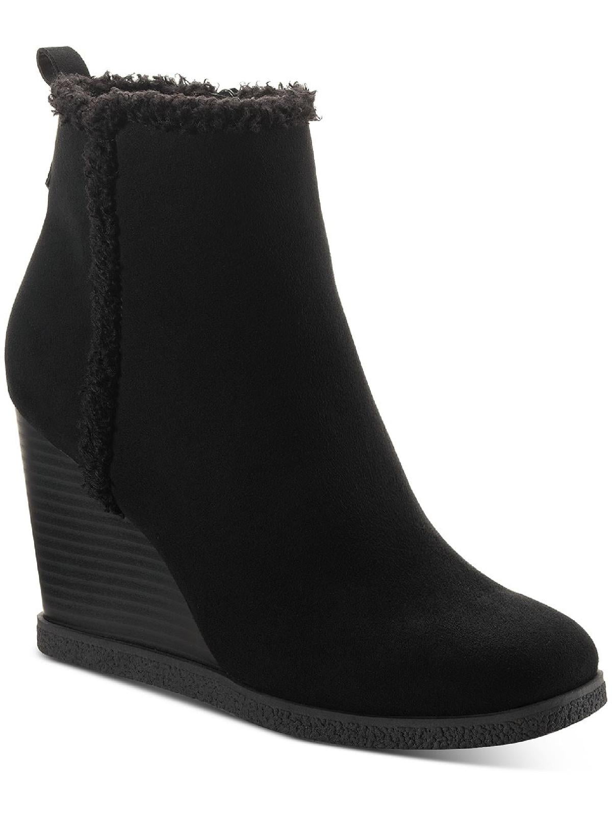 Sun + Stone Womens Camillia Zip up Platform Wedge Boots