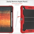 thumbnail image 2 of Dteck Case for iPad Air 13-inch (M2) 2024, iPad Air 13 Inch Case with Kickstand and Pencil Holder, Heavy Duty Shockproof Protective Cover for Kids,Red, 2 of 7