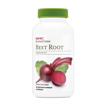 GNC SuperFoods Beet Root | Provides 60mg of Chlorophyll - 90 Capsules