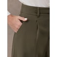 thumbnail image 2 of DARING DIVA Women's Wide Leg High Waisted Work  Trousers S Brown, 2 of 6