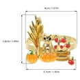 thumbnail image 2 of Raindrops  4 Pcs Alloy Napkin Rings Decorative Fall Pumpkins Party Banquet Golden, 2 of 8
