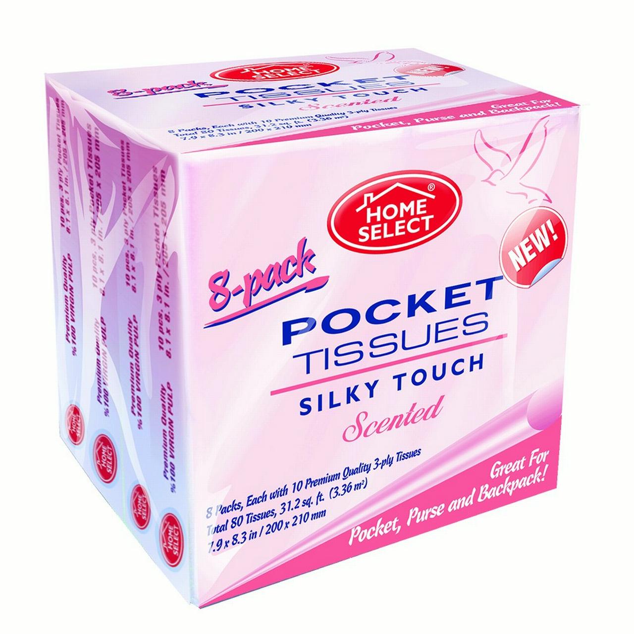 Home Select Paper Tissues, Scented, 8 Ct