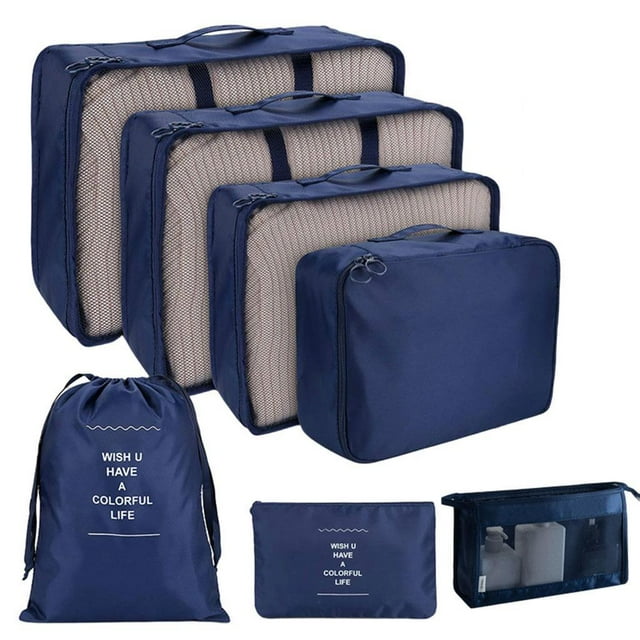 Abbracc 8Pcs/Set Packing Cubes Clothes Sorting navy