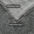 thumbnail image 5 of Noahas Shaggy Longfur Throw Blanket with Sherpa Warm Underside, Lightweight and Washable Kids Girls Room Decorative Blanket, 60''x80'', Gray, 5 of 7