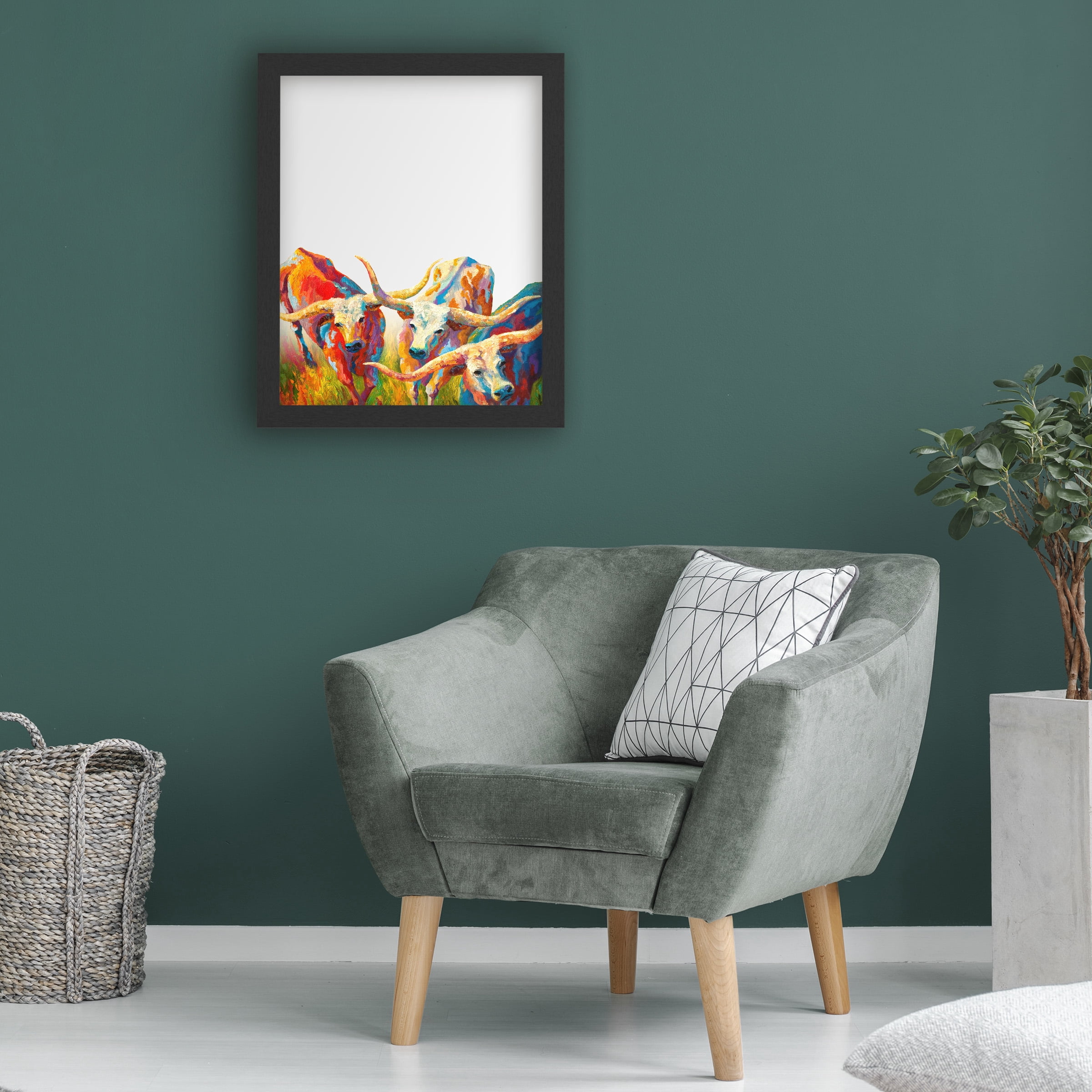 Trademark Fine Art 'Dance of the Longhorns' Markerboard by Marion Rose