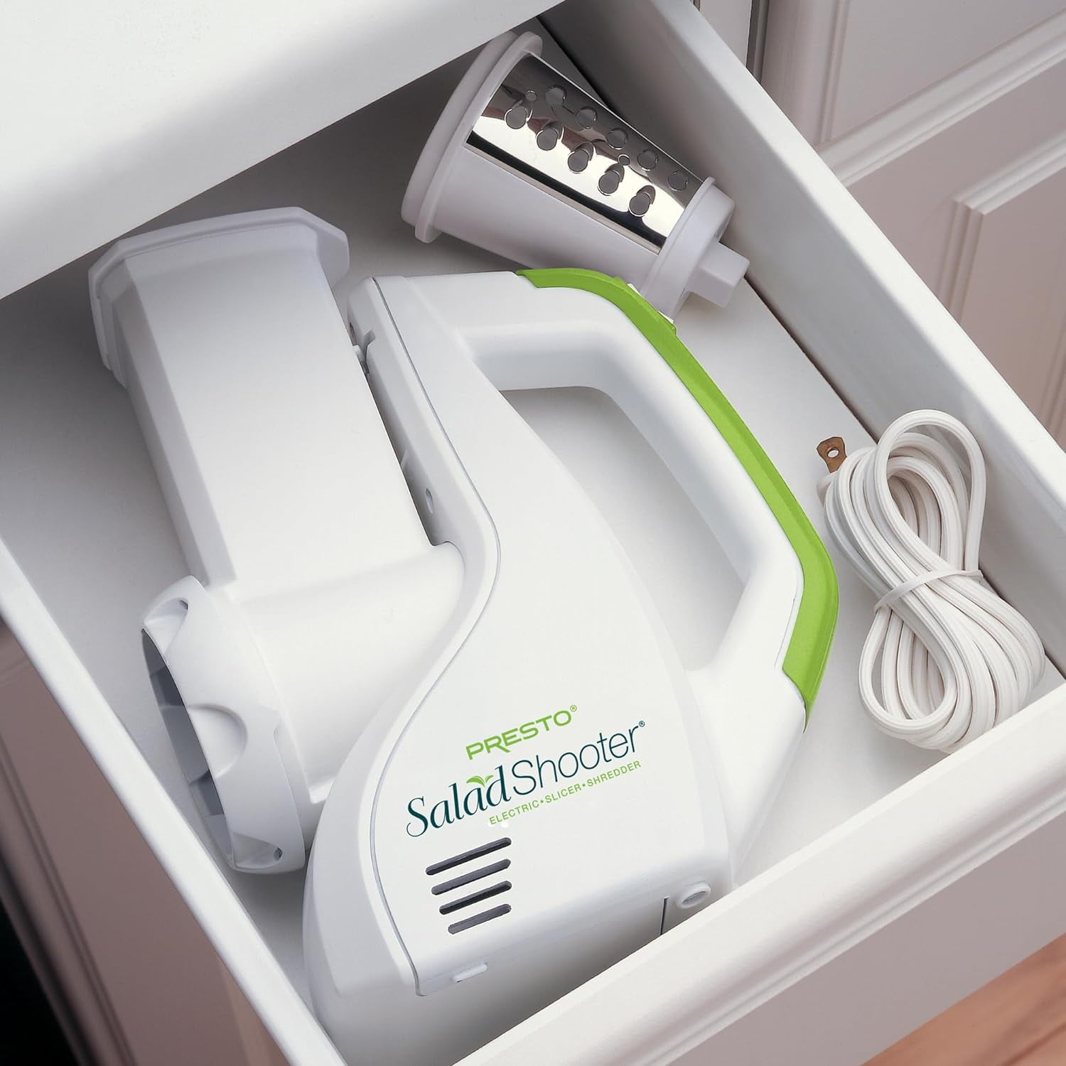 Presto Shooter Electric Slicer/Shredder, White