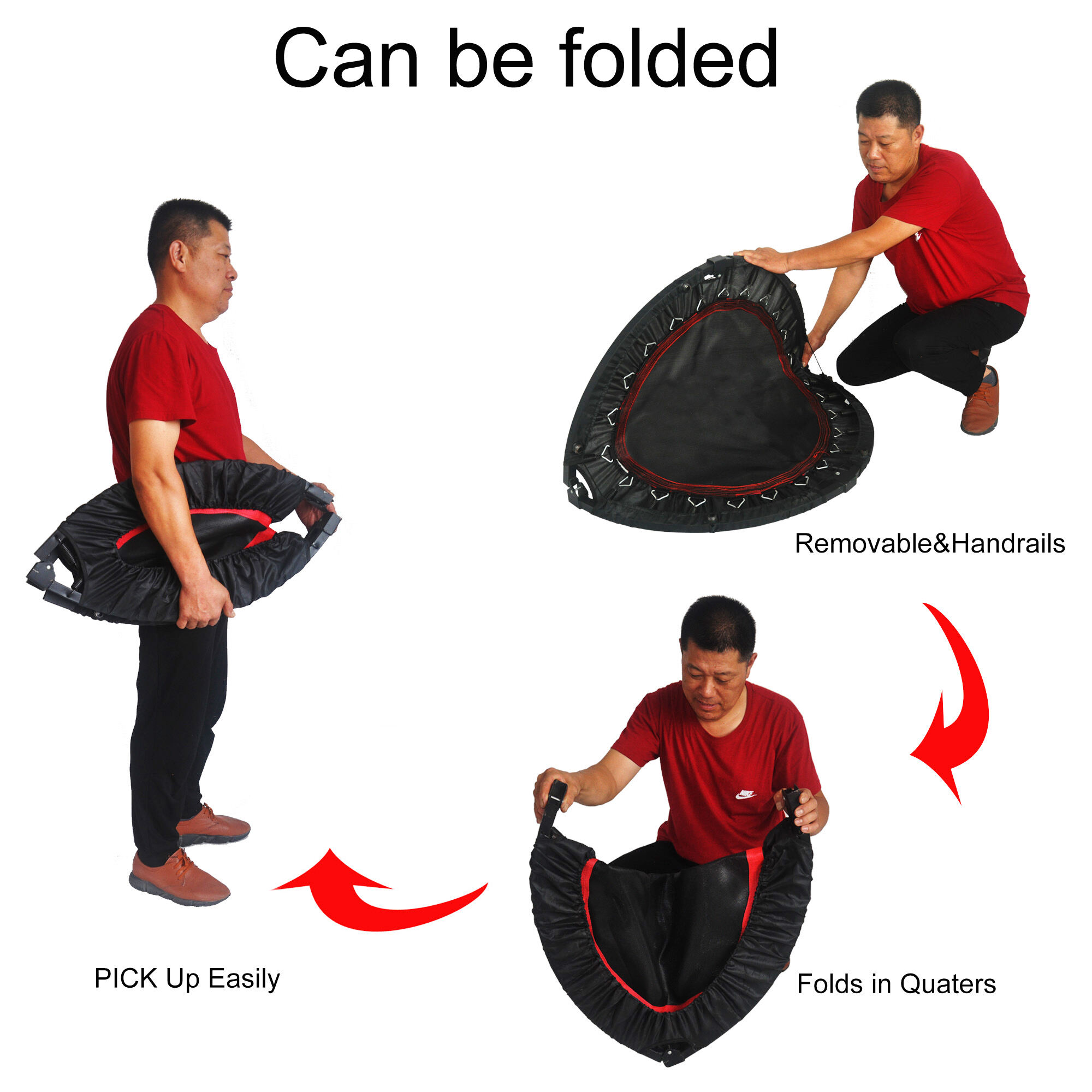 Trampoline For Kids 40 Inch Mini Exercise Trampoline for Adults or Kids Indoor Fitness Rebounder Trampoline with Safety Pad Max. Load 300LBS,Mini Trampoline