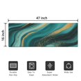 thumbnail image 5 of Teal and Gold Marble Golden Splashes Pattern Door Rugs,Washable Non Slip Door Mats Indoor,Decorative Door Mats,Entry Mat Indoor for Entrance,Bedroom,Kitchen,Bathroom,16"x47", 5 of 6