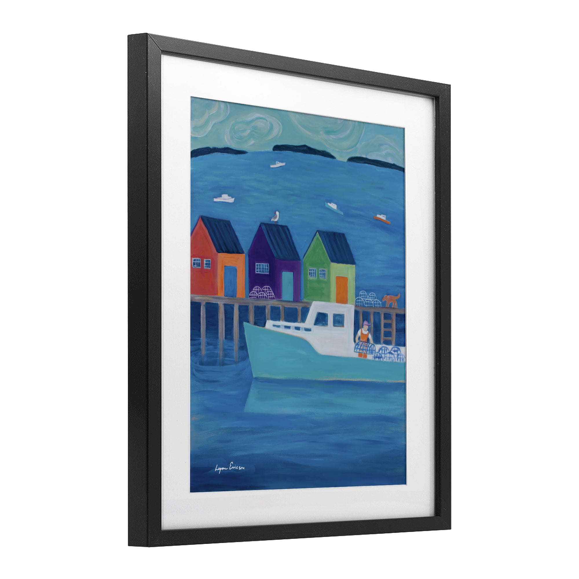 Stupell Industries Out Hauling Traps Black Framed Print Under Glass, design by Lynn Ericson Fine Art