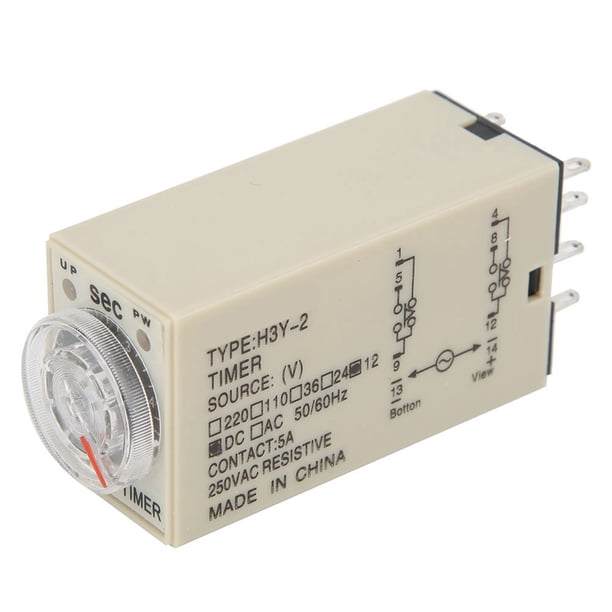 ,H3Y-2 Temporizador de retardo 8P Temporizador de relé de temporización Retardo Rendimiento de gama alta