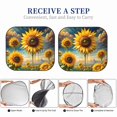 thumbnail image 6 of 2 Piece Car Windshield Sun Shade - Artistic Oil Painting Sunflower Foldable Front Car Window Shades Reflect Sun And Heat For Most Cars, Universal Size, 6 of 7
