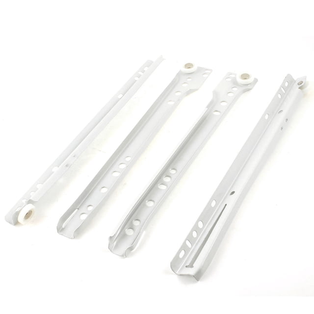 A13110700ux0950 Par 10" Completa Extensión Telescópica Cajón Guías Rieles Guías Blanco (Paquete de 2)