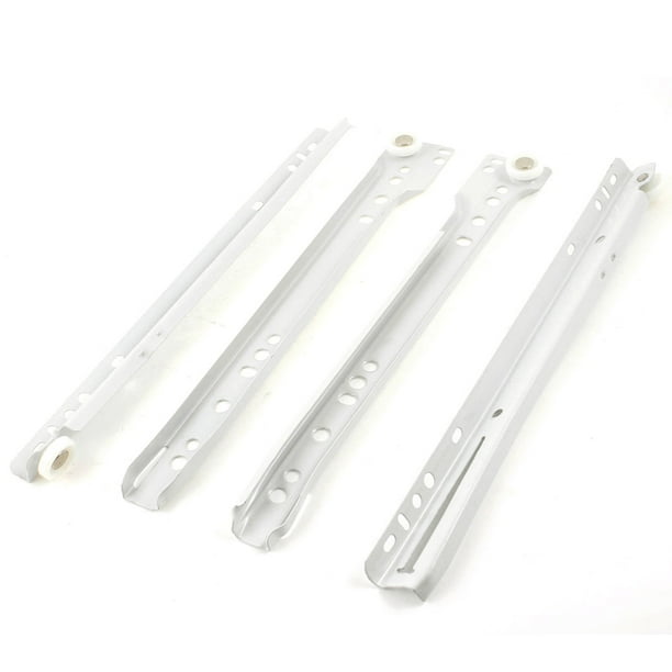 Uxcell White Hardware Drawer Slides Full Extension Smooth Slide Rails