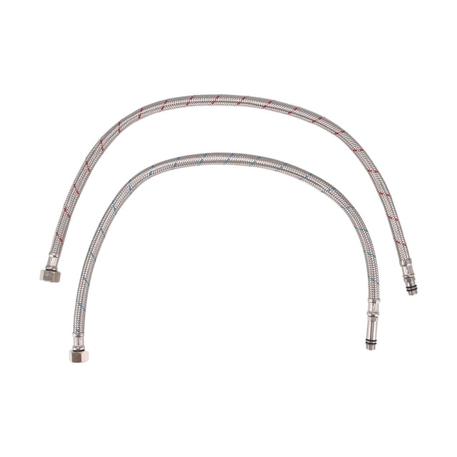 Manguera Blanda De Agua Para El Hogar Baño De Cocina Tubería De Agua De Acero Inoxidable Suave Espesar Conector 3/8 Pulgadas 60Cm De Largo Manguera Trenzada Resistente Al Frío Y Al Calor 2 Uds Eigraketly HA013918-00