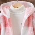 thumbnail image 5 of IVEYRTF Kids Boys Girls Plaid Double-Faced Fleece Hooded Coat Fall Winter Warm Windproof Casual Jacket Outerwear for Children 2-8 Years(Pink,5-6 Years), 5 of 6