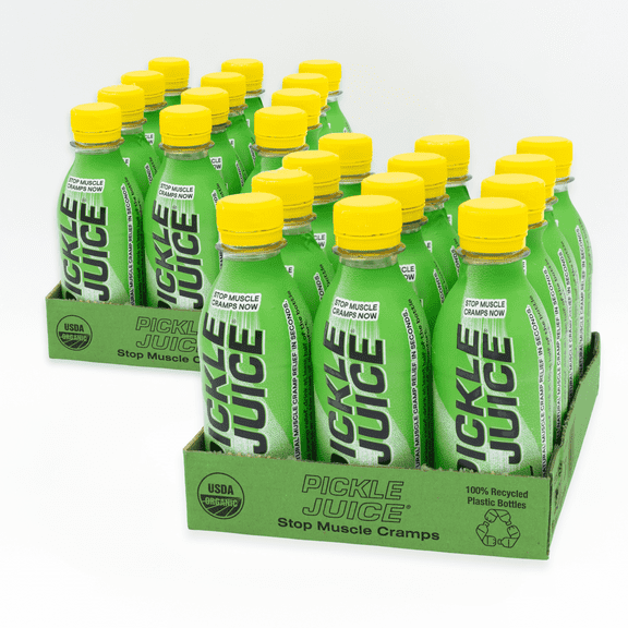 Pickle Juice Muscle Cramp Relief Drink, Clinically Proven, Original Strength, 24 Pack 8 oz Bottles