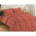 thumbnail image 2 of 3 Piece New Fluffy Pattern Comforter Set, 800 TC, 100% Egyptian Cotton, Super King Size Brick Red Solid, 2 of 6