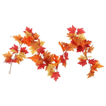 

Careslong Simulation pendant Thanksgiving Fall Maple Leaf Garland Artificial Leaf Vine Decor