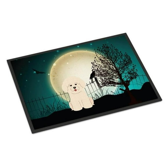 Halloween Scary Bichon Frise Indoor or Outdoor Mat 18 x 0.25 x 27 in.