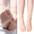 thumbnail image 2 of AOOOWER Women Toe Separated Flip Flop Thin Sheer Ankle Socks Invisible Effect for Office, 2 of 20