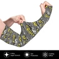 thumbnail image 2 of Kdxio Modern Yellow Excavator Print UV Sun Protection Arm Sleeves - Tattoo Cover Up - Basketball Arm Sleeve UPF 50 Cooling for Men Women, 2 of 7