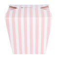 thumbnail image 5 of Bio Tek 26 oz Square Pink and White Stripe Paper Noodle Take Out Container - 4" x 3 1/2" x 4" - 200 count box, 5 of 11