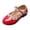 Red, variant on Girls Studded Mary Jane Dance Shoes Round Toe Patent Leather Adjustable Buckle Spring Summer Performance Princess Shoes,Black