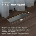 thumbnail image 2 of Imperial 3" x 10" Black Plastic Floor Register, Louvered, 1-pk, 2 of 7