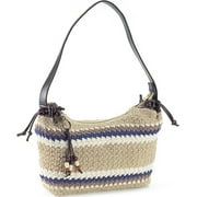 Striped Crochet Hobo With Keychain, Checkbook & Coin Purse
