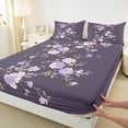 thumbnail image 3 of Castle Fairy Chic Flowers Full Size Sheets 4-Piece for Teens Adults,Spring Garden Breathable Bed Sheets,Purple Pink Floral Blossoms Lightweight Sheet Sets,Luxury Bedroom Decor, 3 of 7