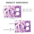 thumbnail image 3 of Purple Diamonds Falling Switch Cover Decorative Wall Plate 3-Gang 2-Toggle 1-Duplex Standard Size, 3 of 5