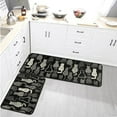 thumbnail image 5 of Cute Black Cat Kitchen Mats Set of 2, Non-Slip Washable Cat Kitchen Mats, Funny Black Cat Rugs for Kitchen, Sink, Laundry Room, Bathroom, Home Decoration, Gift for Cat Lovers, 17x30+17x47In, 5 of 6