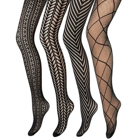 

4pairs/pack For Women Sexy Hollowed High Waist Fishnet Panty Elastic Party Daily