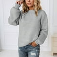thumbnail image 2 of EDFBUYKRS Female Sweaters Button-Front Grandpa Cardigan, Women's Fall Sweater S, 2 of 5