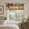 thumbnail image 2 of SPXUBZ Red Apple Kitchen Window Valance Farmhouse Curtain Valance Rod Pocket Home Decor, 2 of 5