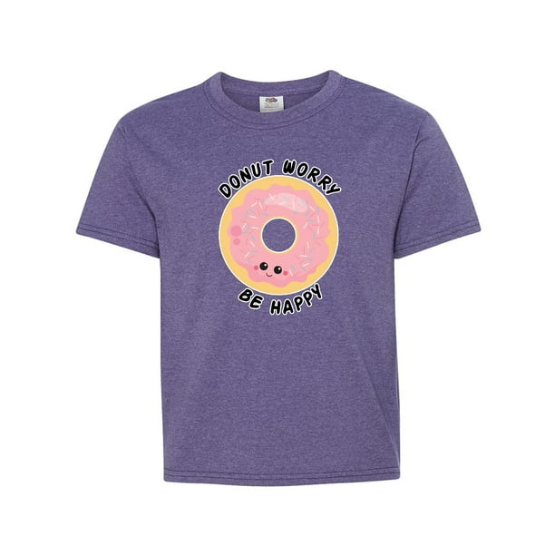 donut worry be happy t shirt