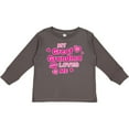thumbnail image 3 of Inktastic Valentine's Day My Great Grandma Loves Me Hearts and Lips Boys or Girls Long Sleeve Toddler T-Shirt, 3 of 5