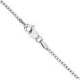 thumbnail image 3 of 14K Solid White Gold 1mm Box Link Chain Necklace, 3 of 4